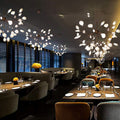 Premium LED Firefly Chandelier with Modern Metal Branch Design - Available in 27 or 36 Lights