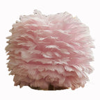 Contemporary Ball-Shaped Table Lamp with Feather Design