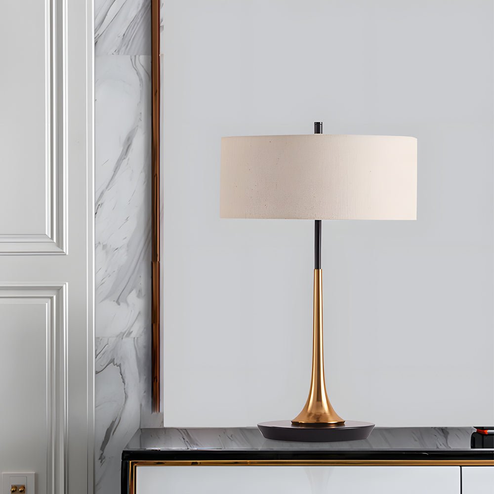Elegant Modern Fabric Table Lamp with LED Bulbs