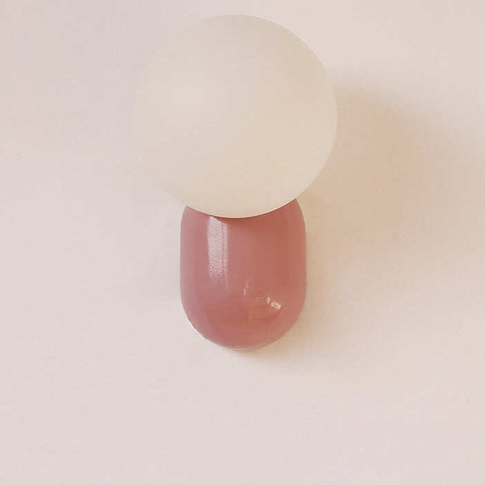 Macaron Resin Glass Ball Wall Sconce