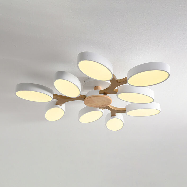 Nordic Wooden Branch LED Flush Mount Ceiling Light