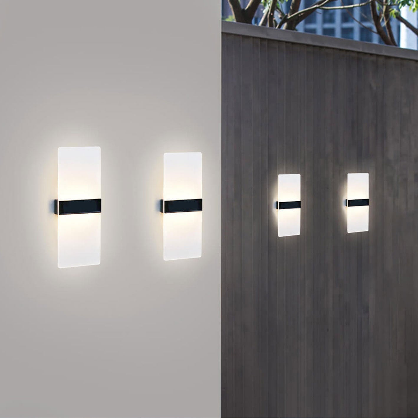 Premium Waterproof Acrylic LED Solar Wall Sconce