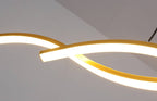 Nordic Minimalist LED Chandelier with Long Wave Design