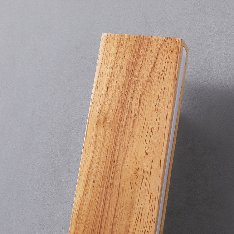 Elegant Solid Wood LED Wall Sconce