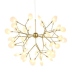 Premium LED Firefly Chandelier with Modern Metal Branch Design - Available in 27 or 36 Lights