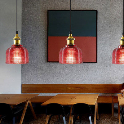 Premium Vintage Lattice Glass 1-Light Pendant