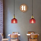 Premium Vintage Lattice Glass 1-Light Pendant