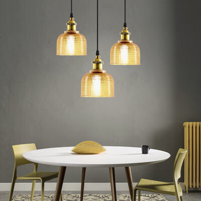 Premium Vintage Lattice Glass 1-Light Pendant