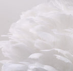 Contemporary Globe Floor Lamp with Feather Design