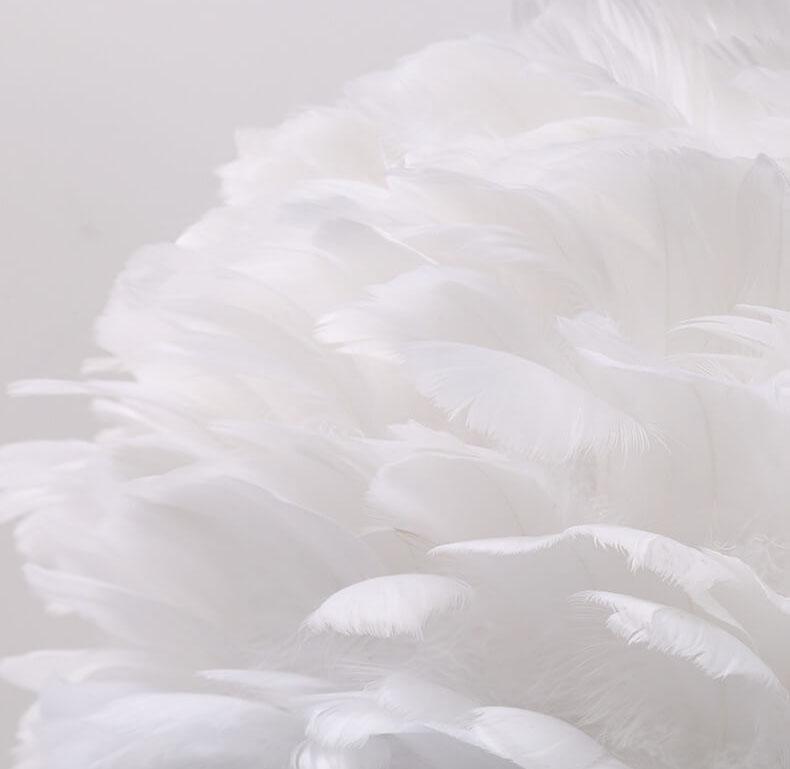 Contemporary Globe Floor Lamp with Feather Design
