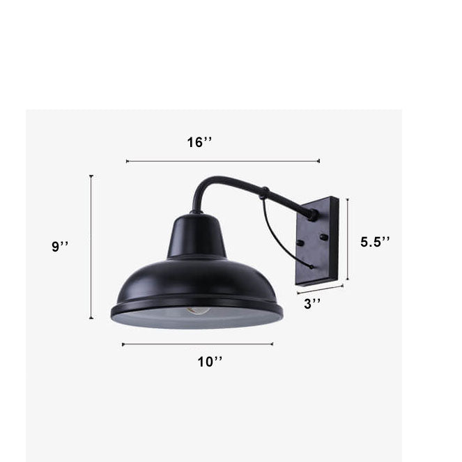 Premium Gooseneck Outdoor Wall Light - 1-Light Industrial