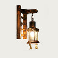 Premium Vintage Bamboo Weaving Kerosene Wall Sconce Lamp