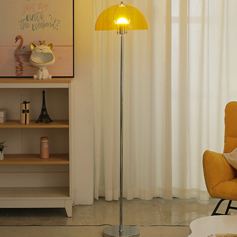 Nordic Vintage Clear Acrylic LED Floor Lamp