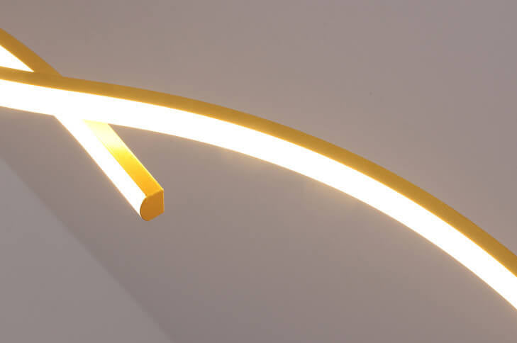 Nordic Minimalist LED Chandelier with Long Wave Design