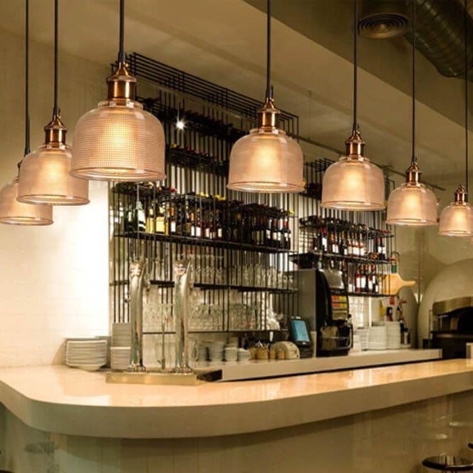 Premium Vintage Lattice Glass 1-Light Pendant