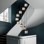 Contemporary Crystal Stairway Chandelier