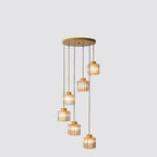 Contemporary Crystal Stairway Chandelier