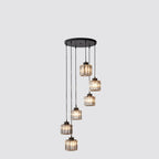 Contemporary Crystal Stairway Chandelier