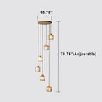 Contemporary Crystal Stairway Chandelier
