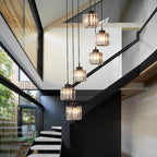 Contemporary Crystal Stairway Chandelier