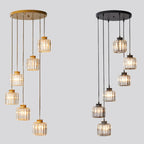 Contemporary Crystal Stairway Chandelier