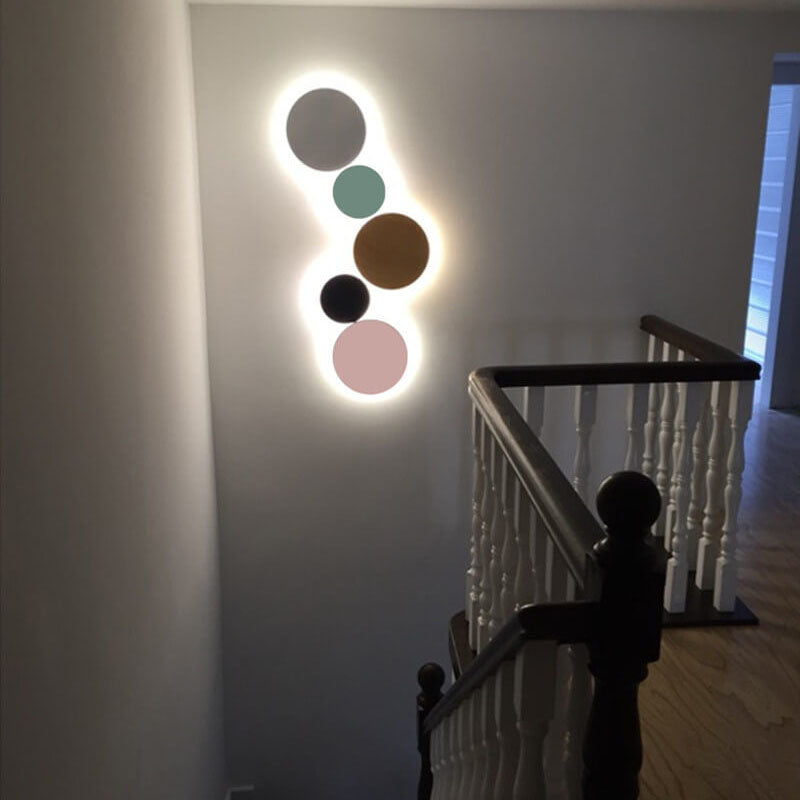Colorful Round Iron LED Wall Sconce