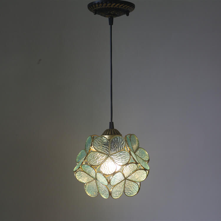 Premium Vintage Stained Glass Petal Pendant Light