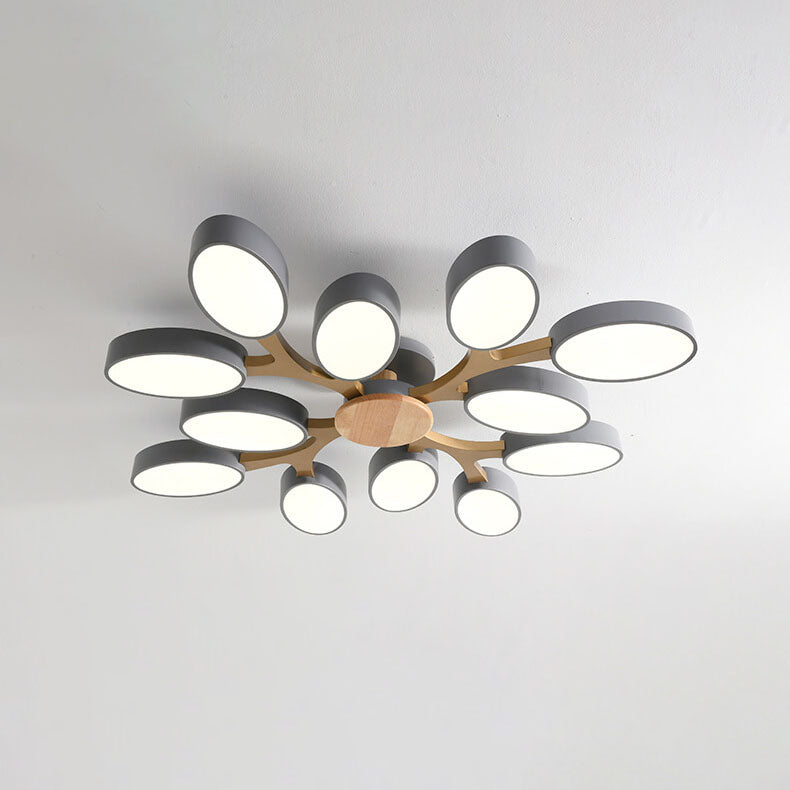 Nordic Wooden Branch LED Flush Mount Ceiling Light