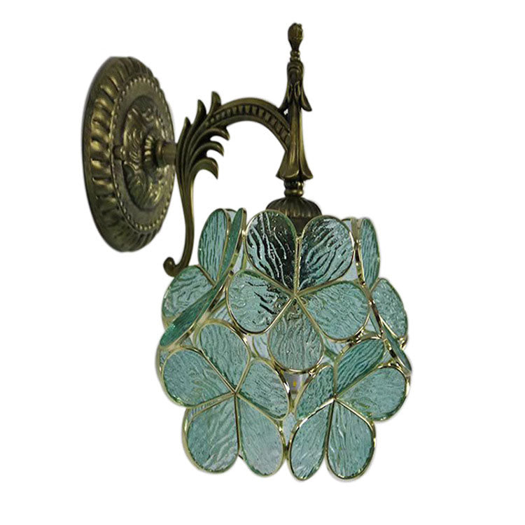 Tiffany Flower Glass Wall Sconce