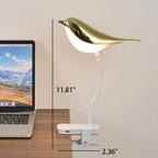 Nordic Bird Clip LED Night Light - USB Rechargeable Table Lamp