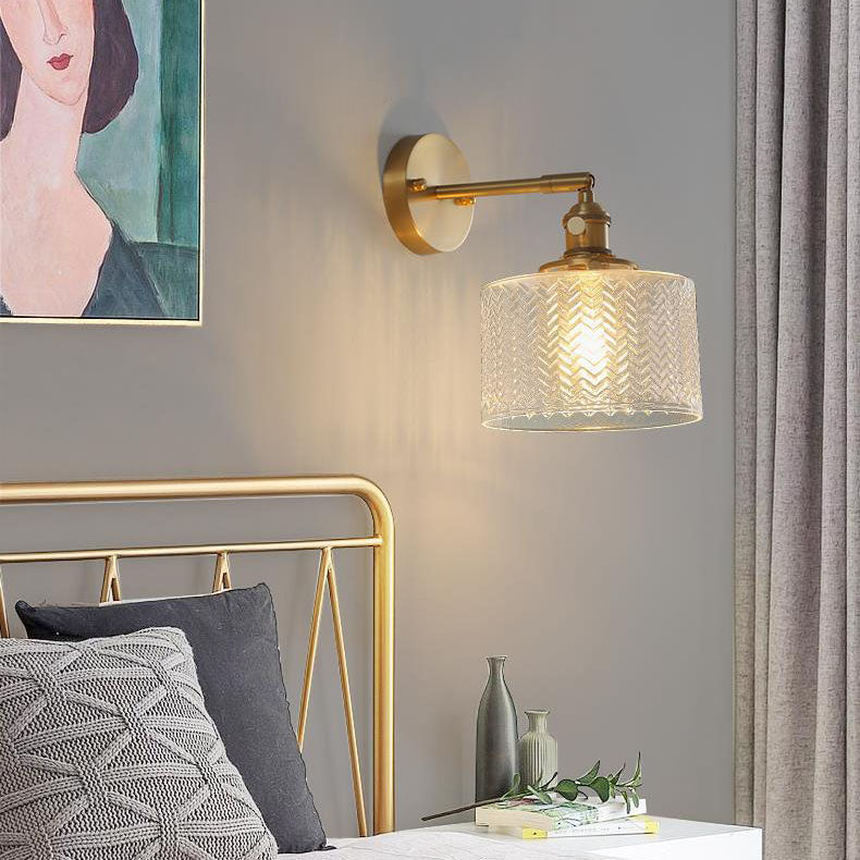 Minimalist Brass Cylinder Wall Sconce
