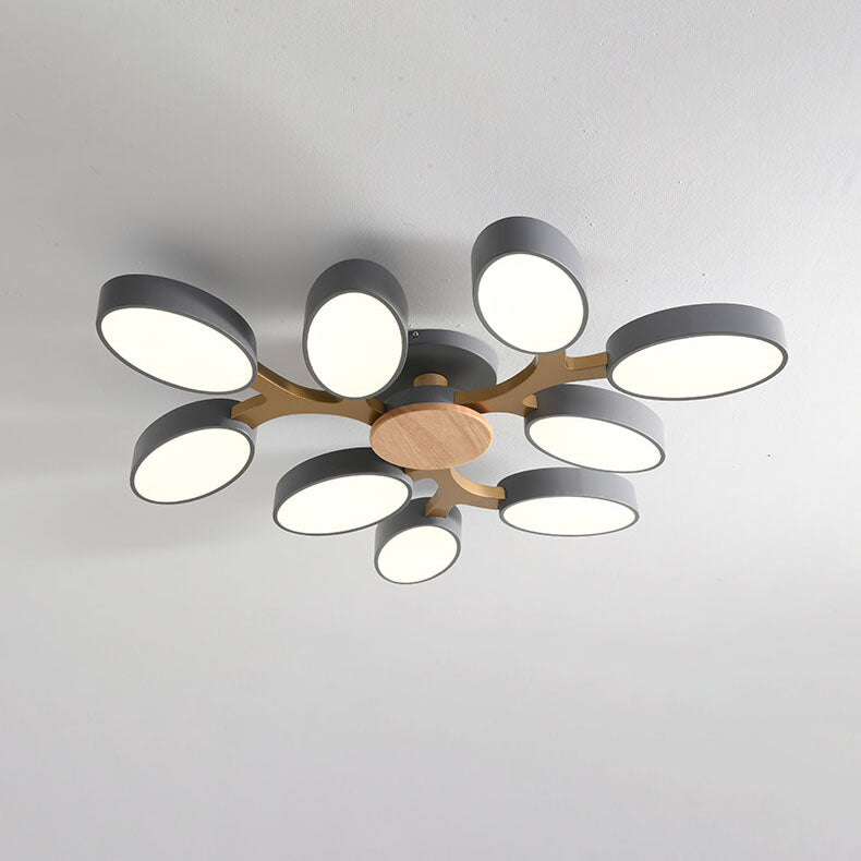 Nordic Wooden Branch LED Flush Mount Ceiling Light