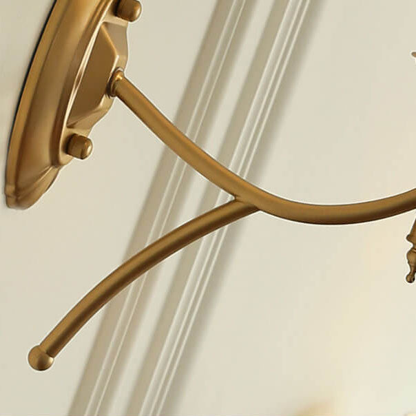 Iron & Fabric Mushroom Wall Sconce