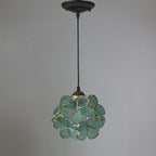 Premium Vintage Stained Glass Petal Pendant Light