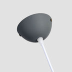 Contemporary Round Iron Pendant Light - Single Light, Solid Color