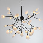 Premium LED Firefly Chandelier with Modern Metal Branch Design - Available in 27 or 36 Lights