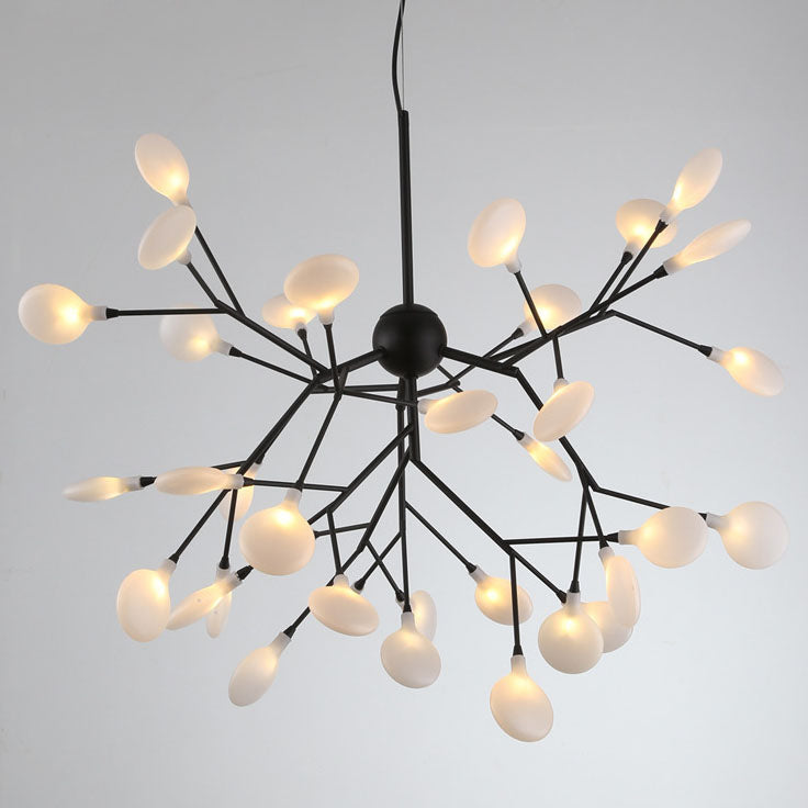 Premium LED Firefly Chandelier with Modern Metal Branch Design - Available in 27 or 36 Lights