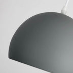 Contemporary Round Iron Pendant Light - Single Light, Solid Color