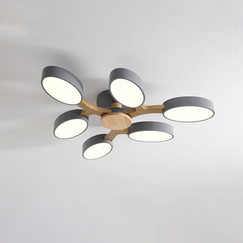 Nordic Wooden Branch LED Flush Mount Ceiling Light