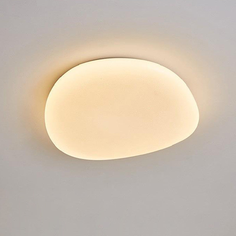 Minimalist Pebble Acrylic LED Flush Mount Ceiling Light for Bedroom