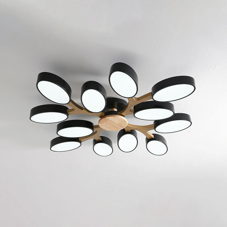 Nordic Wooden Branch LED Flush Mount Ceiling Light