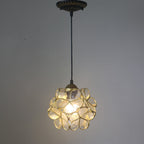 Premium Vintage Stained Glass Petal Pendant Light