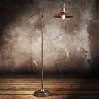 Premium Industrial Bronze 1-Light Floor Lamp with Adjustable Boom Arm