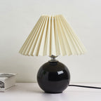 Minimalist Ceramic Pleated Table Lamp