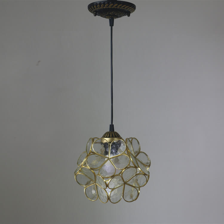 Premium Vintage Stained Glass Petal Pendant Light