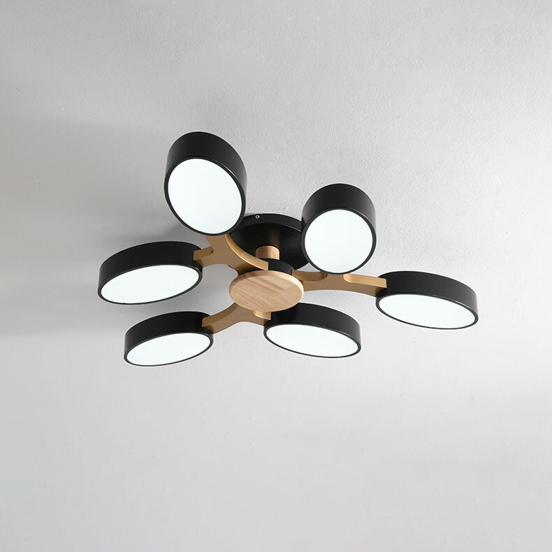 Nordic Wooden Branch LED Flush Mount Ceiling Light