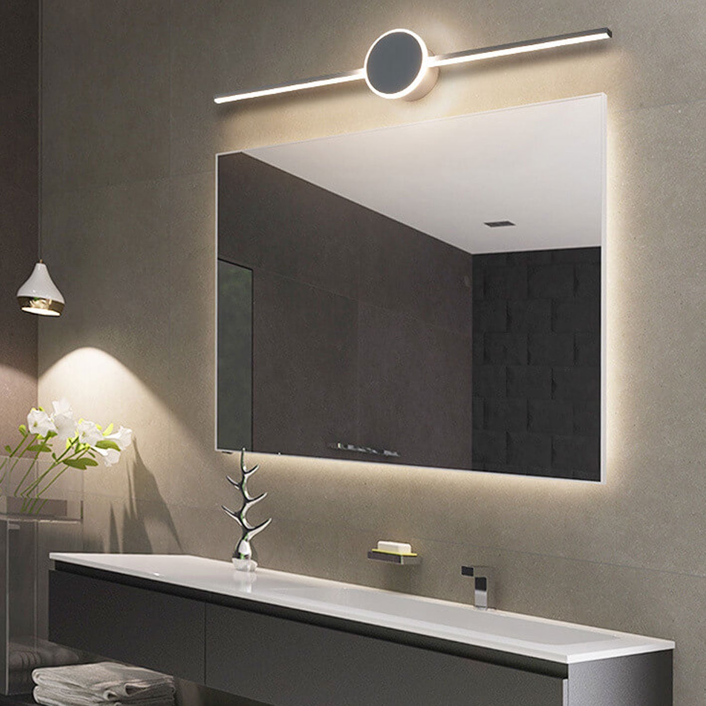 Nordic Long Disc LED Vanity Light