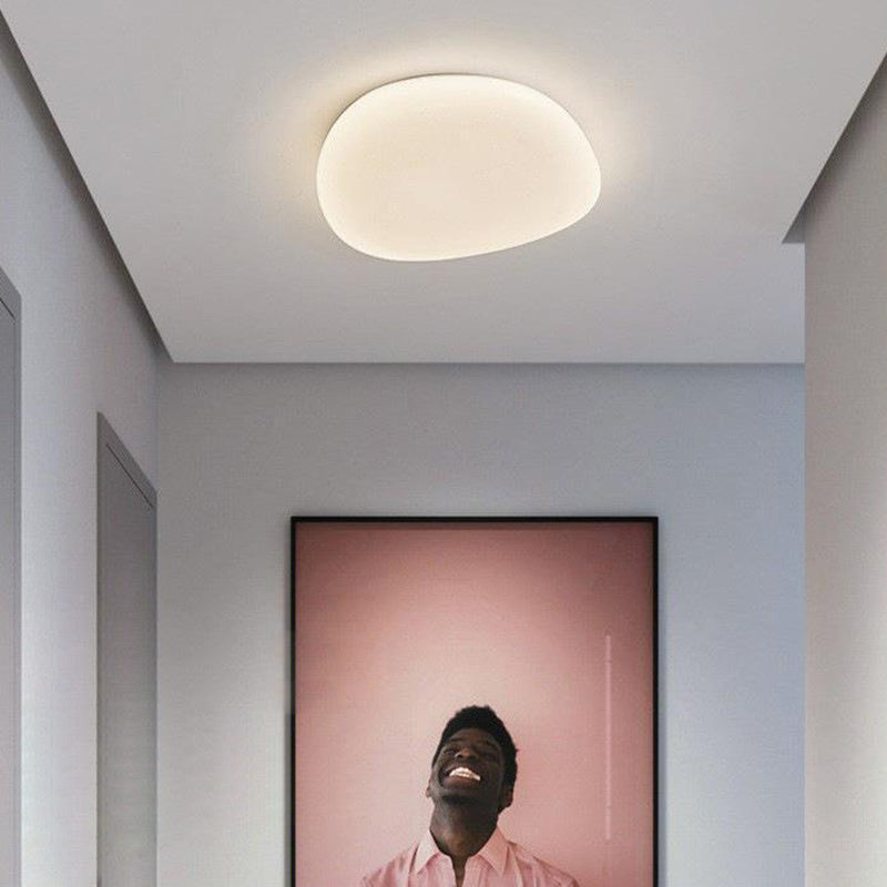 Minimalist Pebble Acrylic LED Flush Mount Ceiling Light for Bedroom