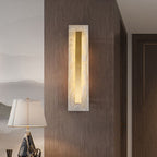 Premium Brass and Marble Oval LED Wall Sconce