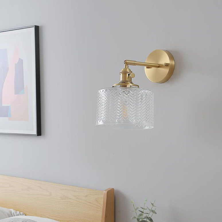 Minimalist Brass Cylinder Wall Sconce